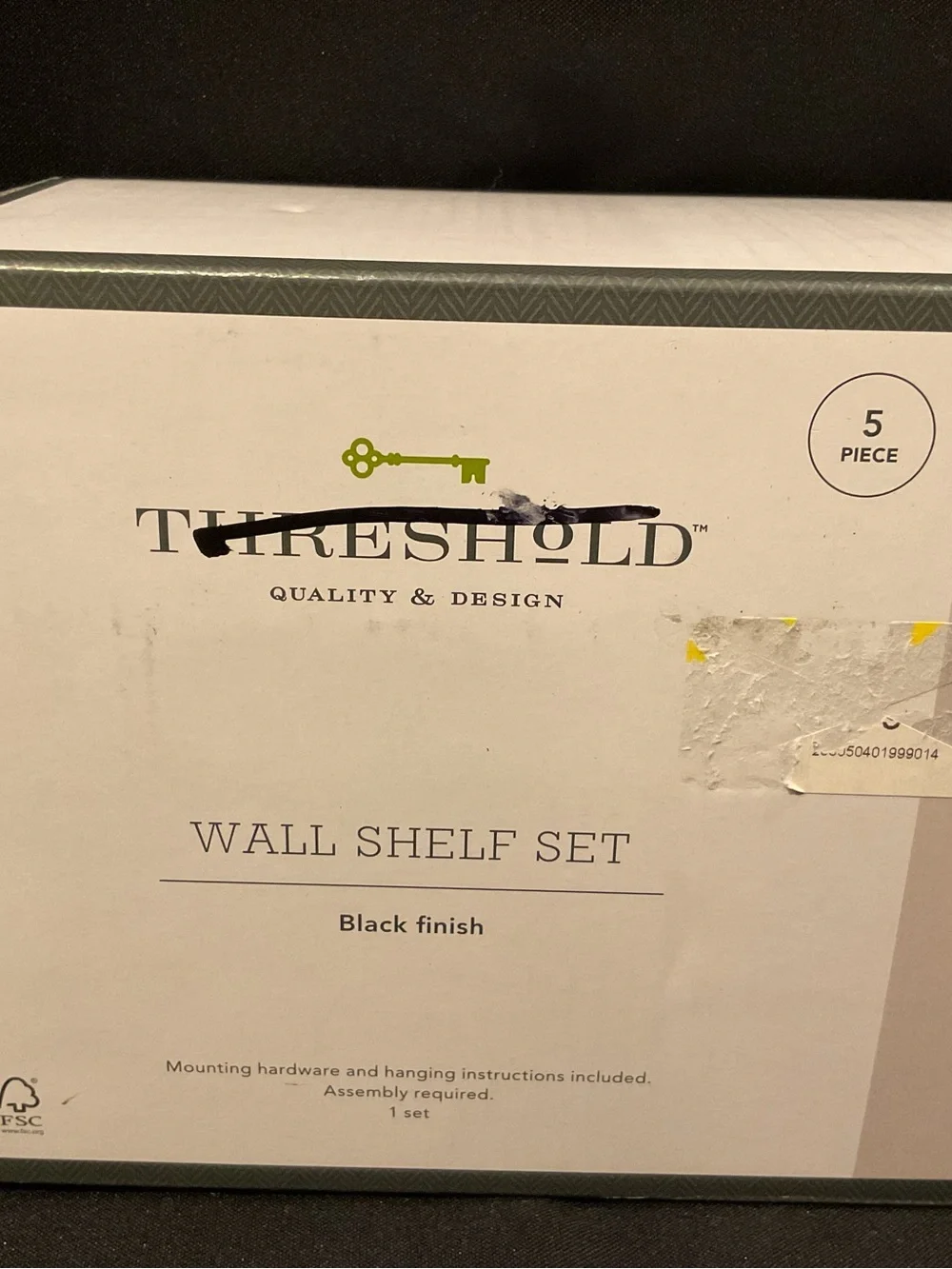Threshold Dark Brown Floating Wall Shelves - 5 Piece Set